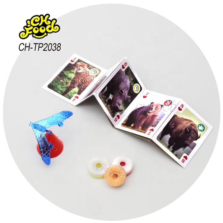 Low MOQ Wholesale 3in1 Fruity Whistle Tablet Hard Candy and Balancing Bird Toy with Card Toy OEM Candy Toy for Kids