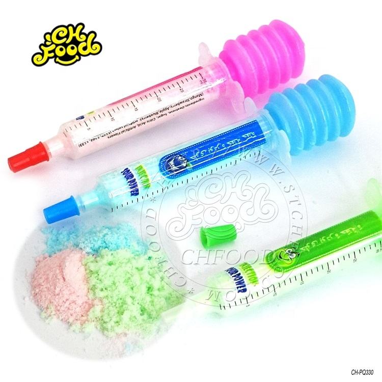 Novelty Fruit Flavor Sour Powder Candy Syringe Toy Candy