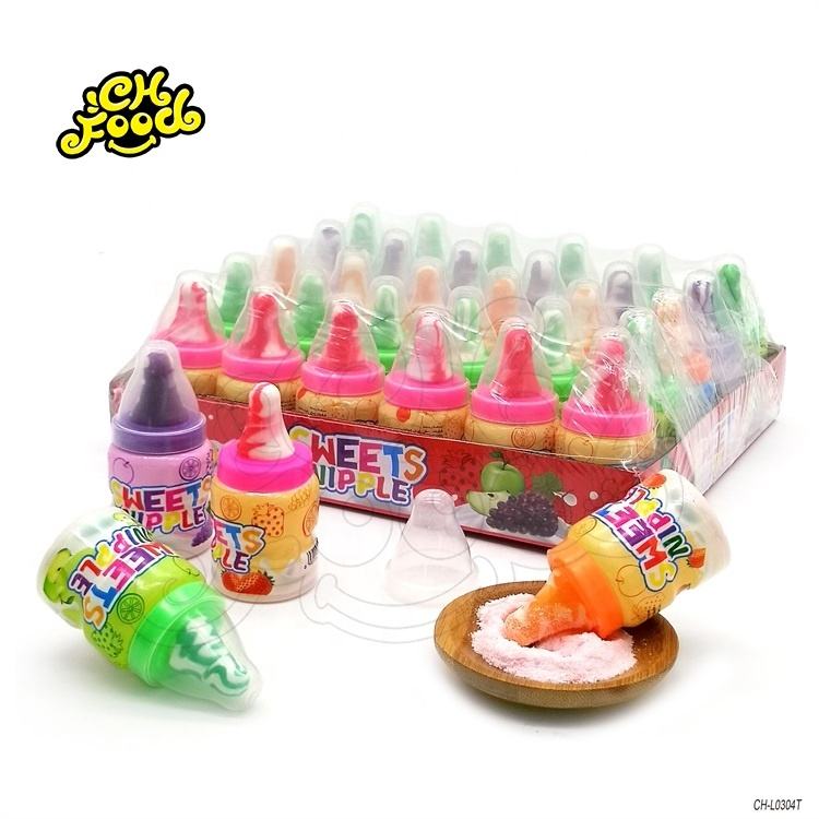 30pcs Nipple Shape Hard Candy With Sour Powder Candy Mix Fruit Flavor