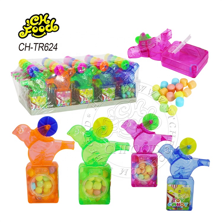 Plastic Whistle Bird with Windmill Toy Candy