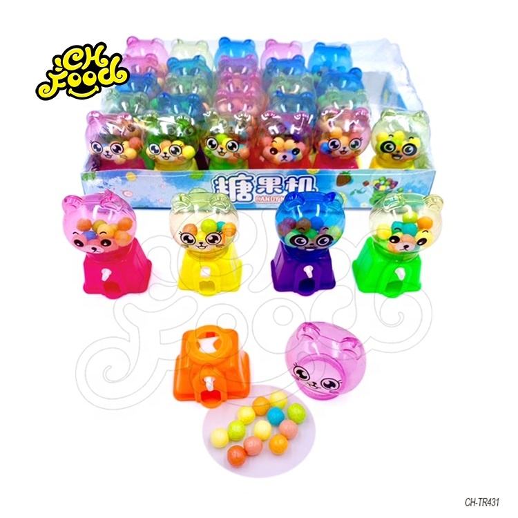 Funny And Cute Candy Toys Panda Shape Candy Dispenser Toy With Pearl Candy