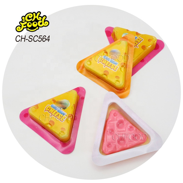 Low MOQ Wholesale New Fruit Flavor 3d Cheese Shape Gummy Jelly Soft Candy Sweets Snack