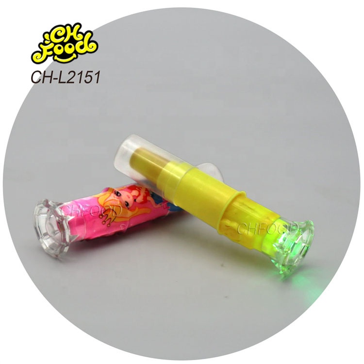 China Supplier Plastic Electric Light Toy Small Flashlight Toy Hard Candy Lollipop for Children Halal Kids Candy Snack