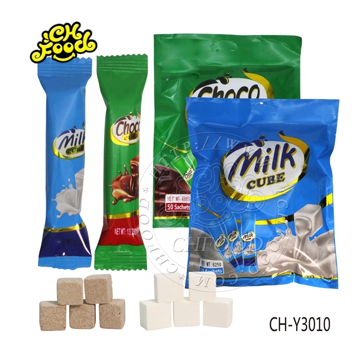 OEM Milk Chocolate Cube Tablet Pressed Chewy Candy