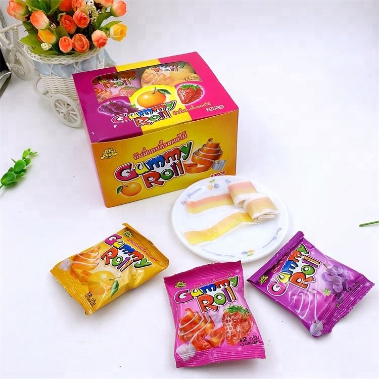 Fruit Flavor Sour Gummy Roll Candy