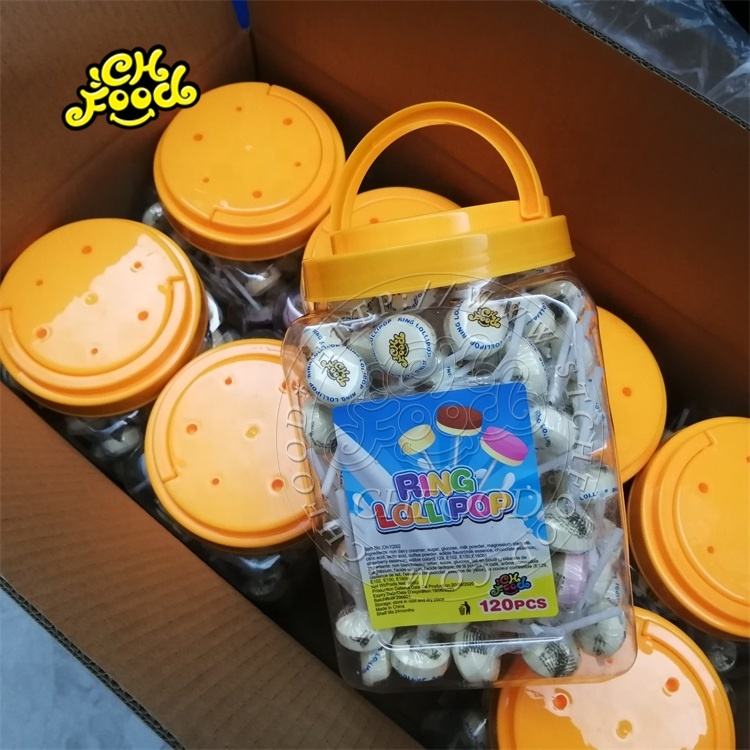 Ring Lollipop Dry Milk Chocolate Strawberry Tablet Candy
