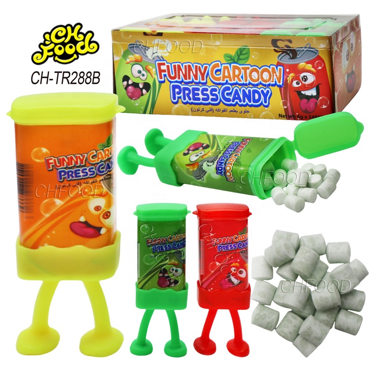 Wholesale New Plastic Cartoon Robot Bottle Candy Toy for Kids