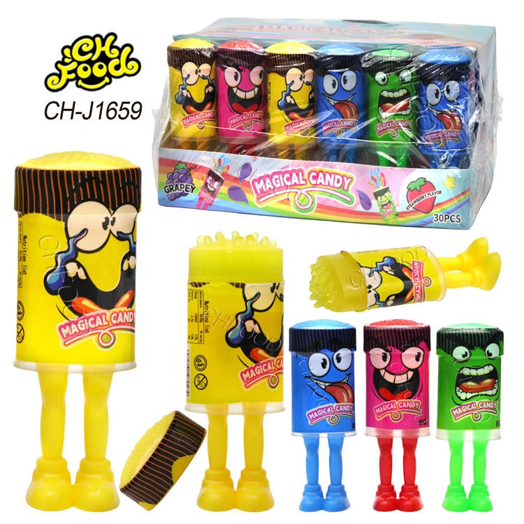 Wholesale and Custom Magical Hair Fruit Jelly Jam Liquid Candy China Candy Supplier OEM Sweet Snack Food Funny Candy Toy for Kid
