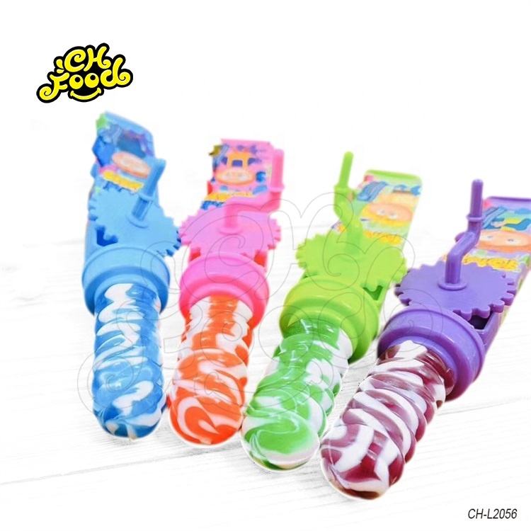 Novelty Plastic Big Size Manually Rotate Lollipop Toy Hard Candy