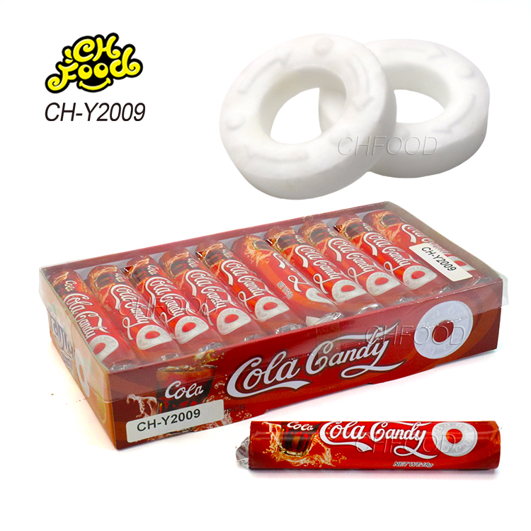 OEM and Wholesale Halal Cheap Soda Flavor Cola Orange Lemon Roll Tablet Pressed Candy Sweets