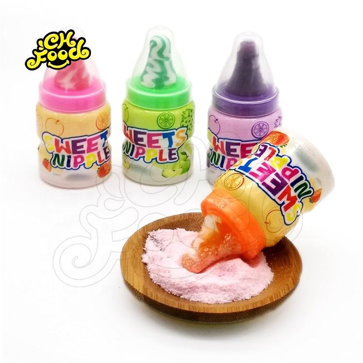 30pcs Nipple Shape Hard Candy With Sour Powder Candy Mix Fruit Flavor