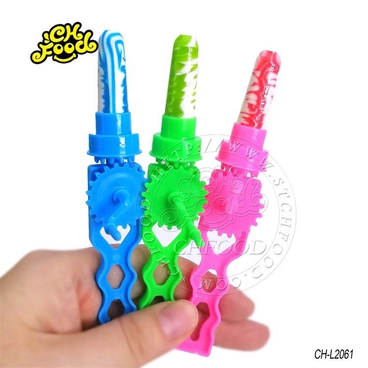 Mix Fruit Flavor Manually Rotate Lollipop Hard Candy Sweet