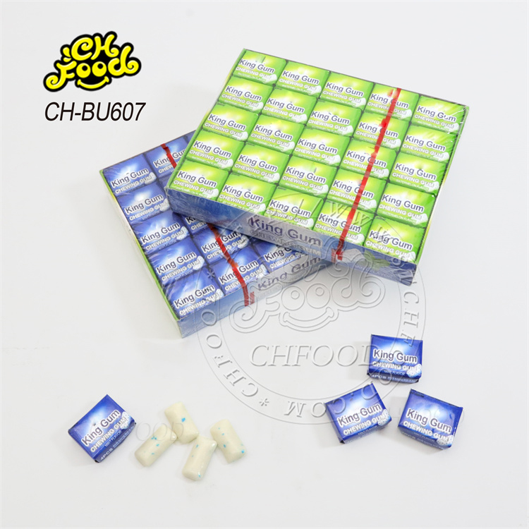 Wholesale and OEM Crispy Watermelon and Peppermint Flavor Chewing Gum King Gum in Box