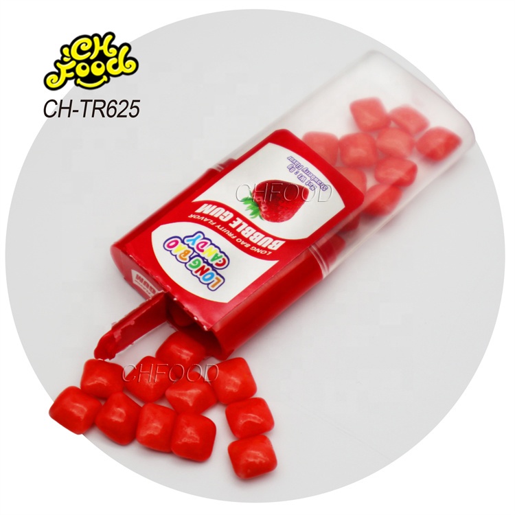 Wholesale and OEM Bottle Candy Fruit Flavor Colorful Mini Square Chewing Bubble Gum Halal China Snack