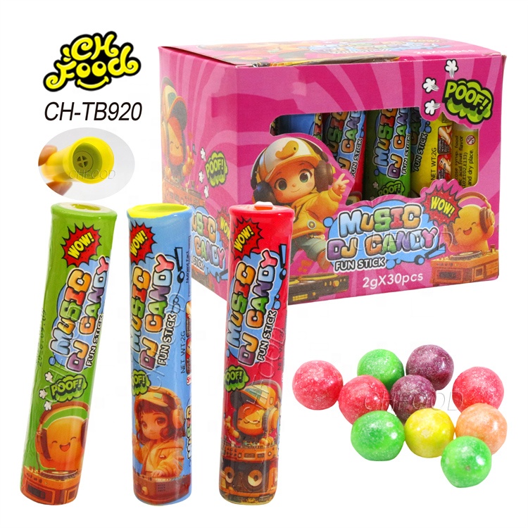 Wholesale Low MOQ Music DJ Candy Plastic Voice Toy With Sweet Tablet Hard Candy for Kids