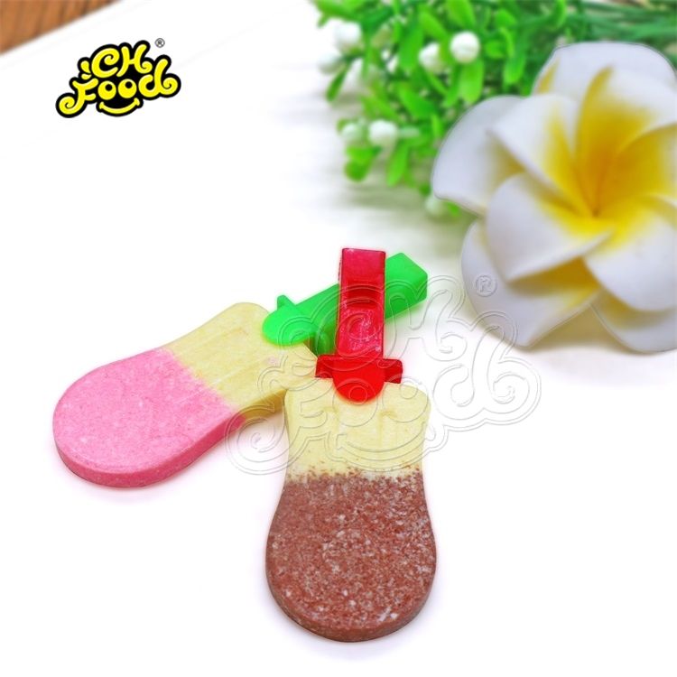 Strawberry /coffee And milk Flavour Ice Cream Shape Press Candy With Whistle/Lollipop candy CH-Y2215