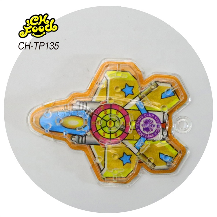 Wholesale Low MOQ Halal Mini Square Bubble Gum Candy Sweets with Cheap Plastic Aircraft Maze Toy for Boys