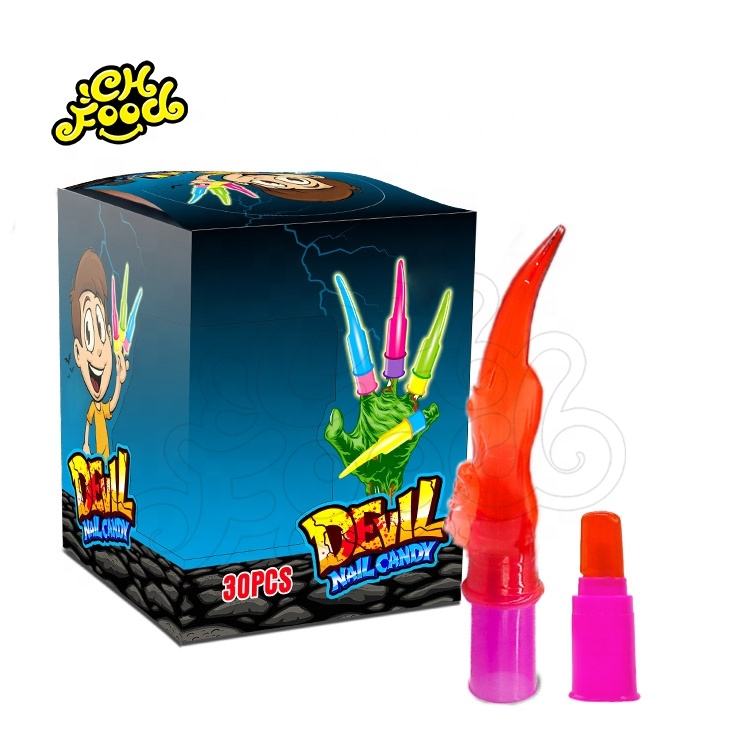 Halloween Devil's Eye shaped Fluorescent Glowing Neon Lollipop Fruit Flavor