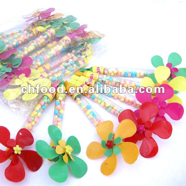Small Whistle Fan Toy Candy,Windmill Candy Toy