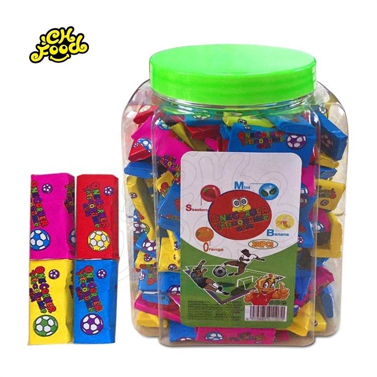 Bottle Packing Tattoo Bubble Gum 3pcs Mix Fruit Flavor