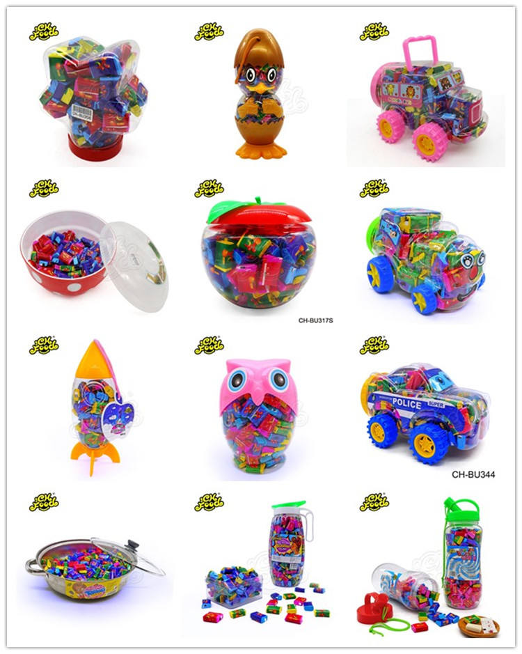CHFOOD halal Tattoo bubble gum in pentagon bottle CH-BU351