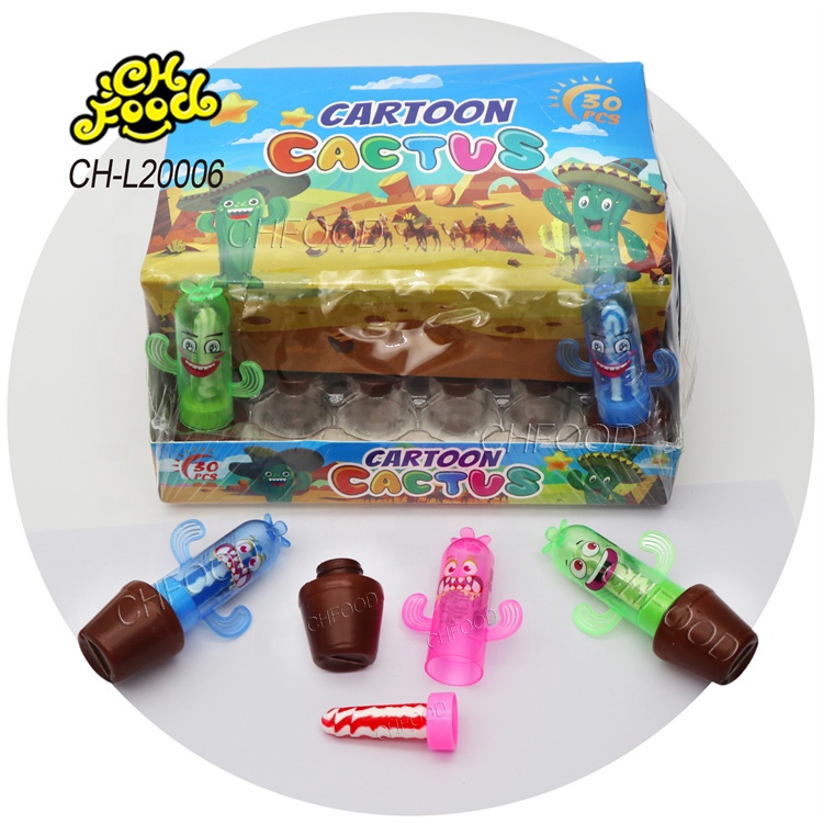 Wholesale New Item Hot Selling Dancing Cactus Candy Toy Fruit Flavor Lollipop Hard Candy Sweets for Kids