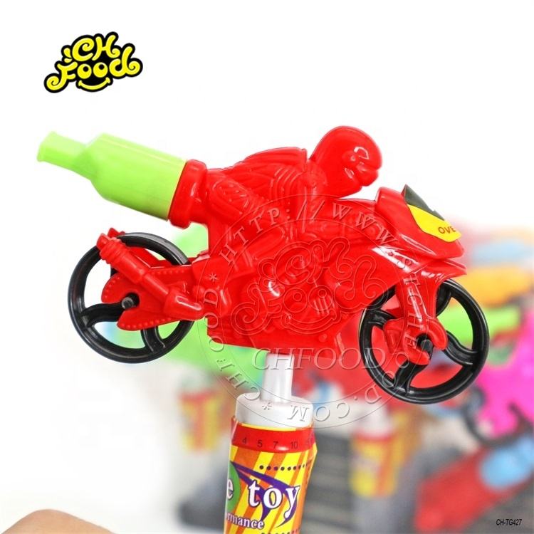 Chinese Plastic Motorcycle With Whistle Toy Candy