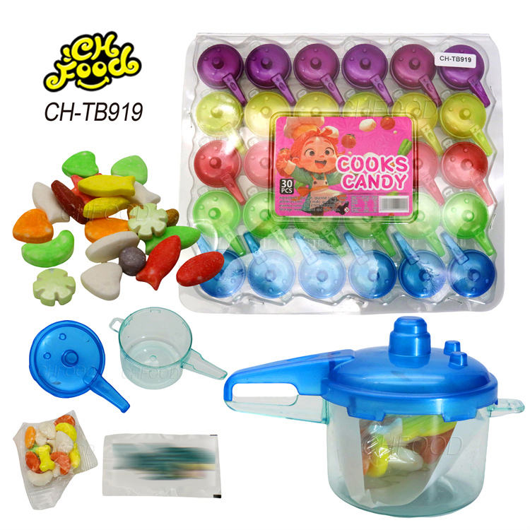 Wholesale LOW MOQ Small Cheap Plastic Pressure Cooker Kitchen Toy Candies for Kids