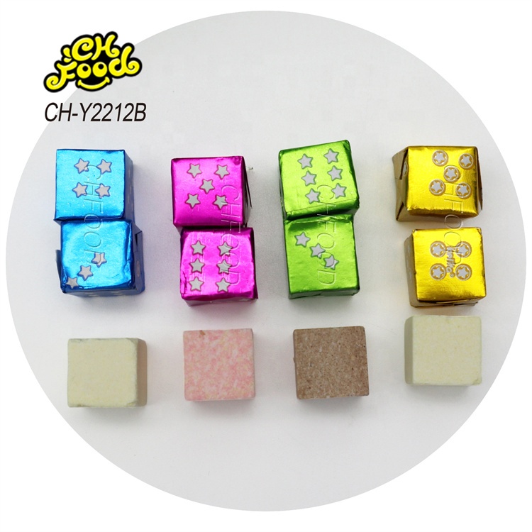 Wholesale and Custom Strawberry Chocolate Banana Milk Cube Tablet Candy in Lunch Box Halal Pressed Hard Candy Sweets