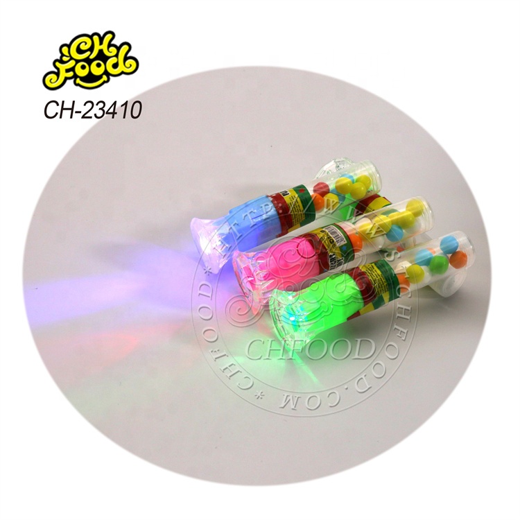 2024 New Hot Selling Cheap Small Mix Color Plastic Diamond Shape Flashlight Toy Candy for Kids Funny Toy with Candy Sweets