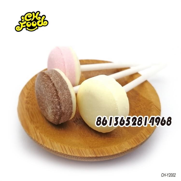 Ring Lollipop Dry Milk Chocolate Strawberry Tablet Candy
