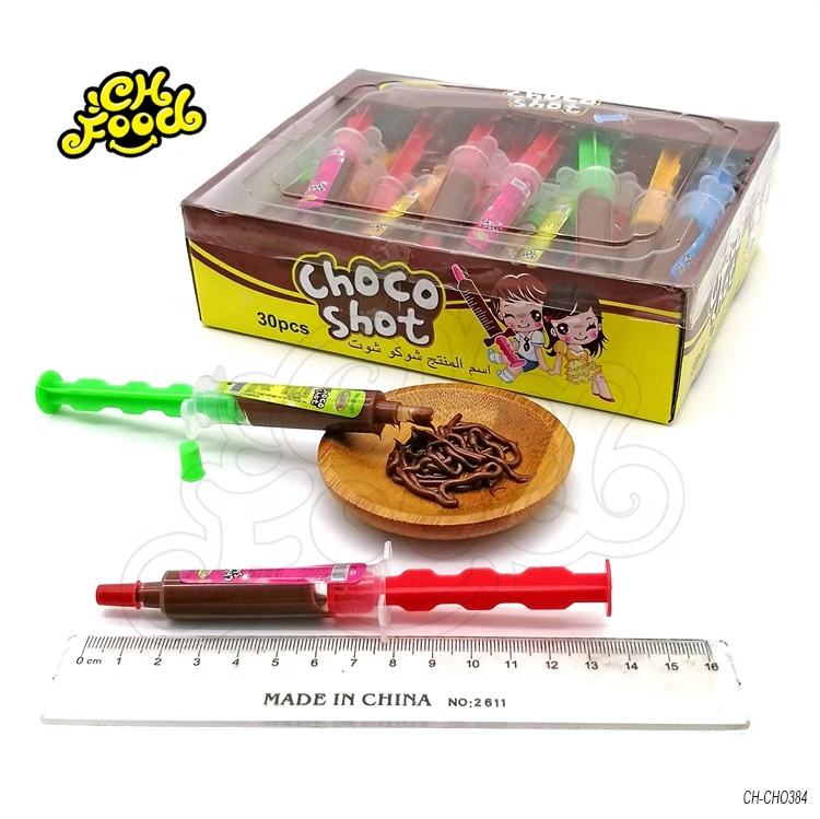 Wholesale Chocolate Syringe Chocolate Jam Liquid Candy