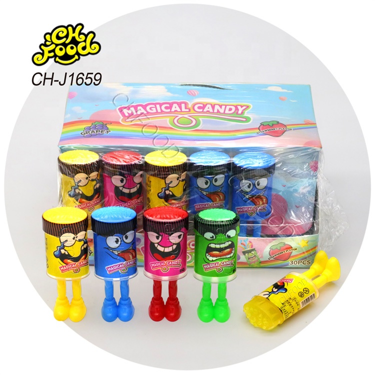 Wholesale and Custom Magical Hair Fruit Jelly Jam Liquid Candy China Candy Supplier OEM Sweet Snack Food Funny Candy Toy for Kid