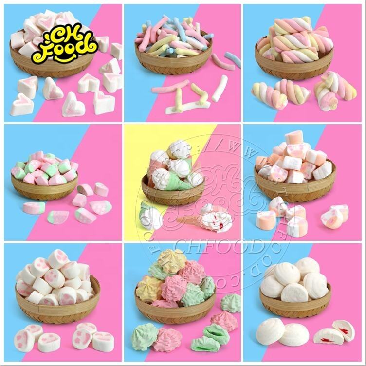 Halal Small Pop Ice Cream Shape Marshmallow Filled With Fruit Jam Candy Sweet