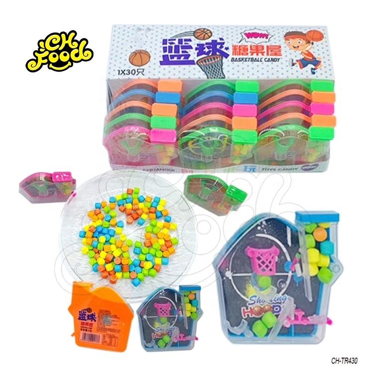 Novelty China Plastic Bounce Basketball Candy House Toy Candy
