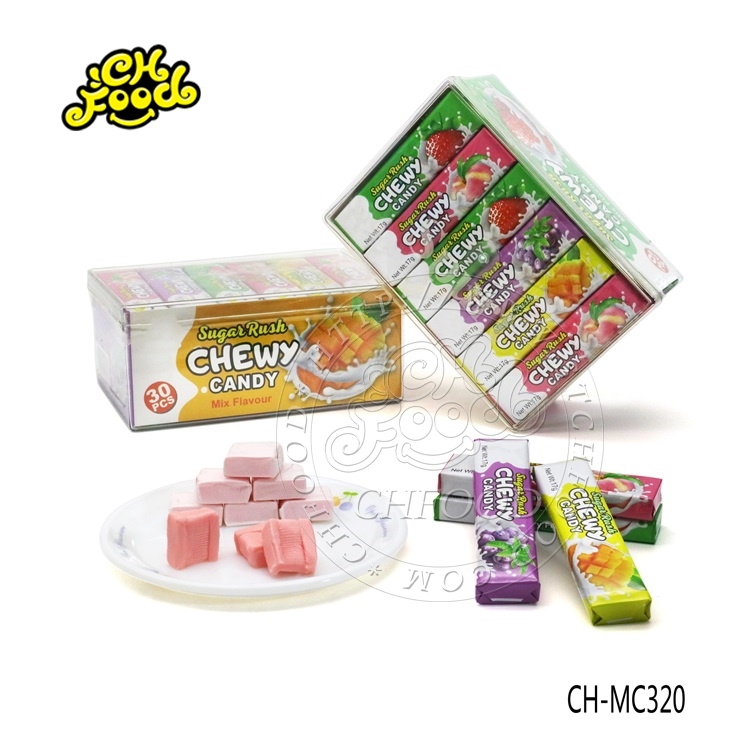 Hight Quality Sour Sweet Fruit/Mint Flavour Soft Candy Chewy Candy