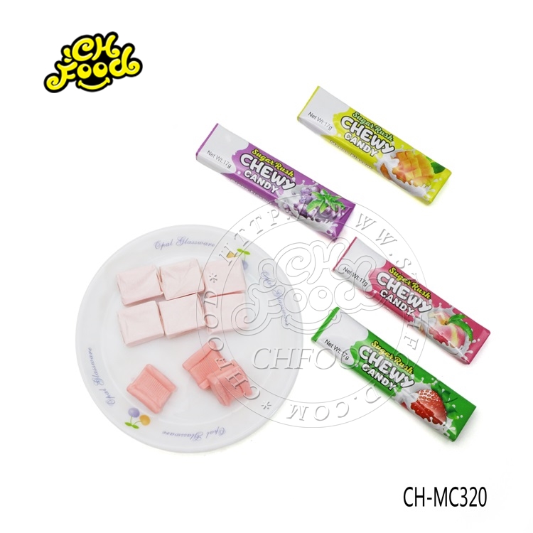 Hight Quality Sour Sweet Fruit/Mint Flavour Soft Candy Chewy Candy