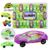 China Cheap Plastic Promotion Small Car with Tattoo and Candy Sweets for Children Boy's Candy Toys