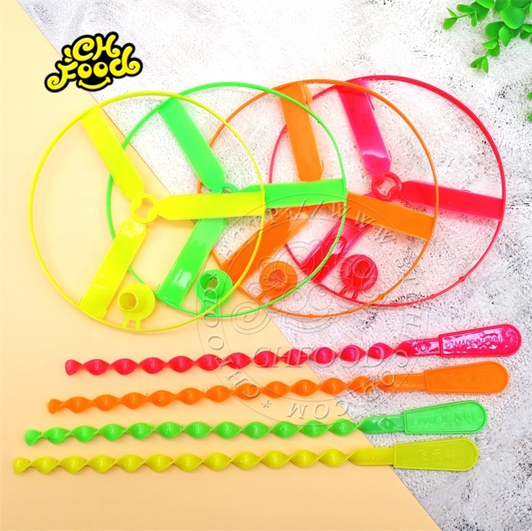 Funny Plastic Flying Disk With Stick Shooter