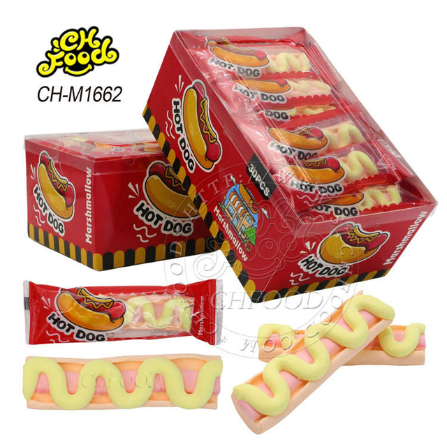 Hot Dog Marshmallow Candy Sweets Halal Candy Wholesale and OEM