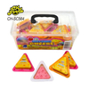 Low MOW Wholesale New Fruit Flavor 3d Cheese Shape Gummy Jelly Soft Candy in Glass Bear Bottle Sweets Snack