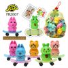 Wholesale and OEM Cartoon Animal Shape Scooter Toy with Fruit Flavor Tablet Candy and Tattoo for Kids