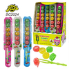 Wholesale and OEM Custom Individual Label Traffic Safety Lights Shape Candy Toy Sugar Coated Fruit Flavor Gummy Candy Ball Kids