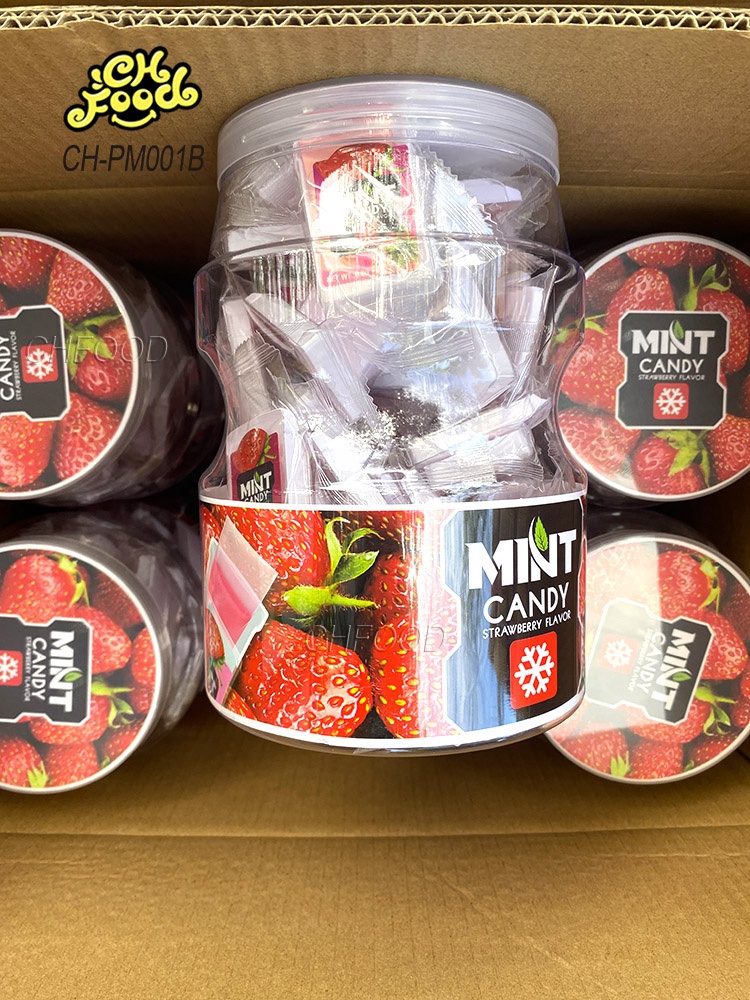 Low MOQ Wholesale Strawberry Lemon Fruit Flavors Mint Fresh Paper Candy Sweets Halal Confectionery Candy