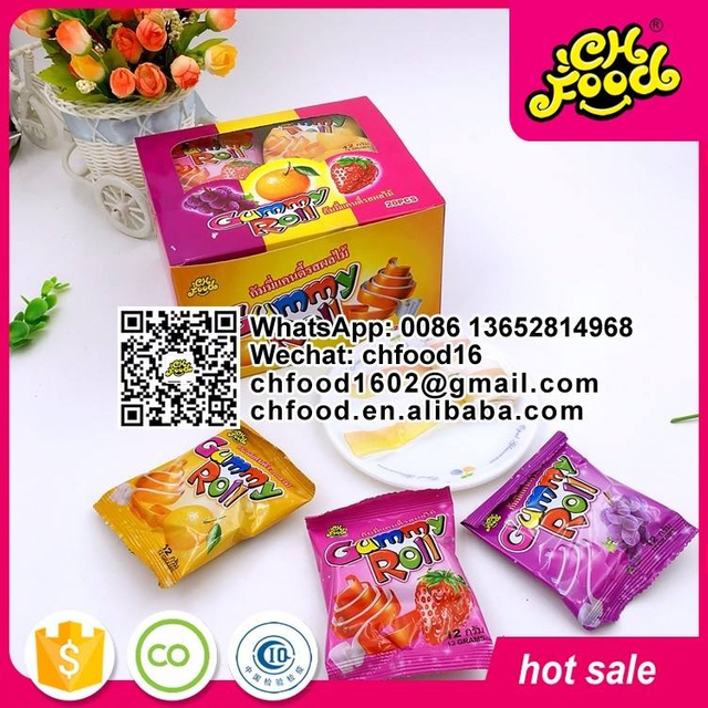 Fruit Flavor Sour Gummy Roll Candy