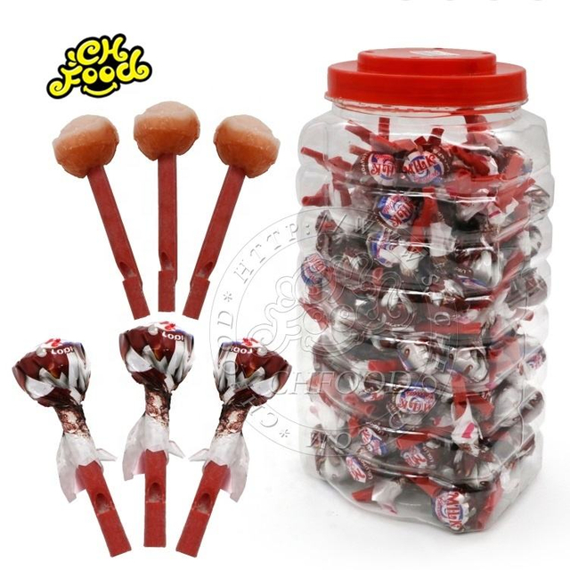 Hot Milk Chocolate Flavor Mini Whistle Lollipop