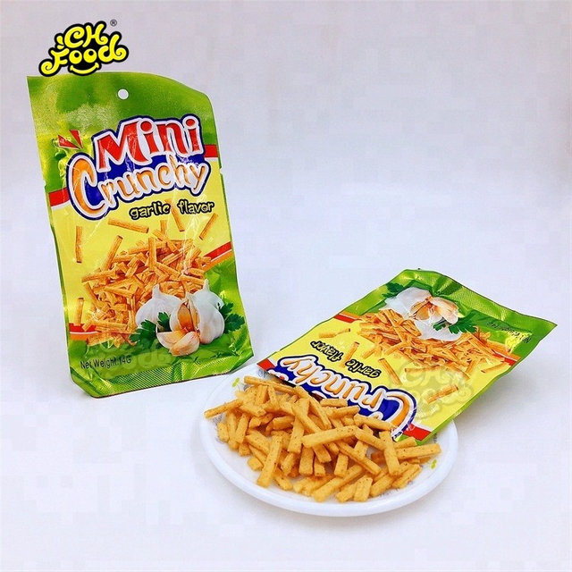Mini Crunchy Garlic Flavor Crisp Chips Snacks