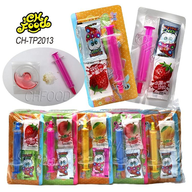 Low MOQ Needle Tubing Syringe Candy Toy for Kids Liquid Candy with Magic Popping Candy Sweets Children's Snack Food
