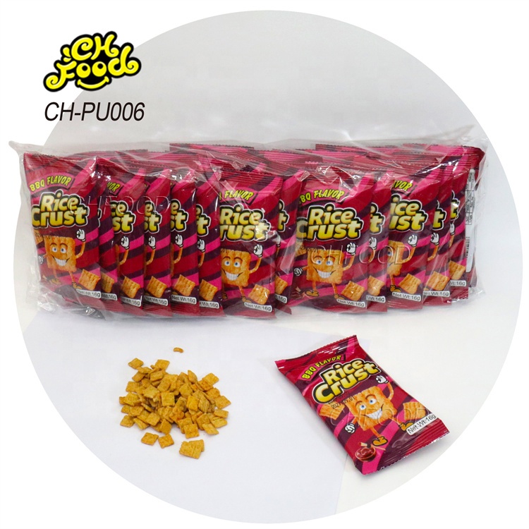Custom Salty and Crispy BBQ Cheese and Spicy Rice Crust Puffed Food Snack for Kids