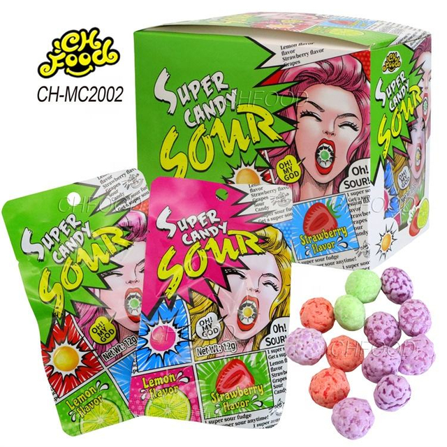 Wholesale Hot Selling Mix Fruit Flavor Super Sour Candy Sweets Halal Hard Candy
